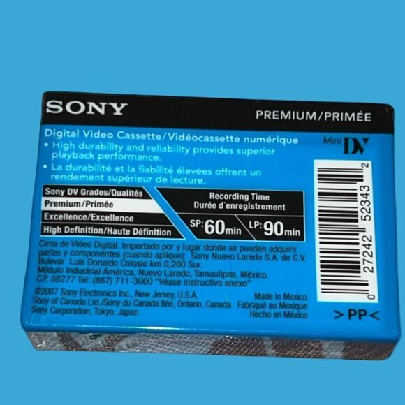 NIB Sony DVM60PRL Premium MiniDV 60min Data Tape Cartridge 5 Pack Each Sealed - Picture 5 of 5